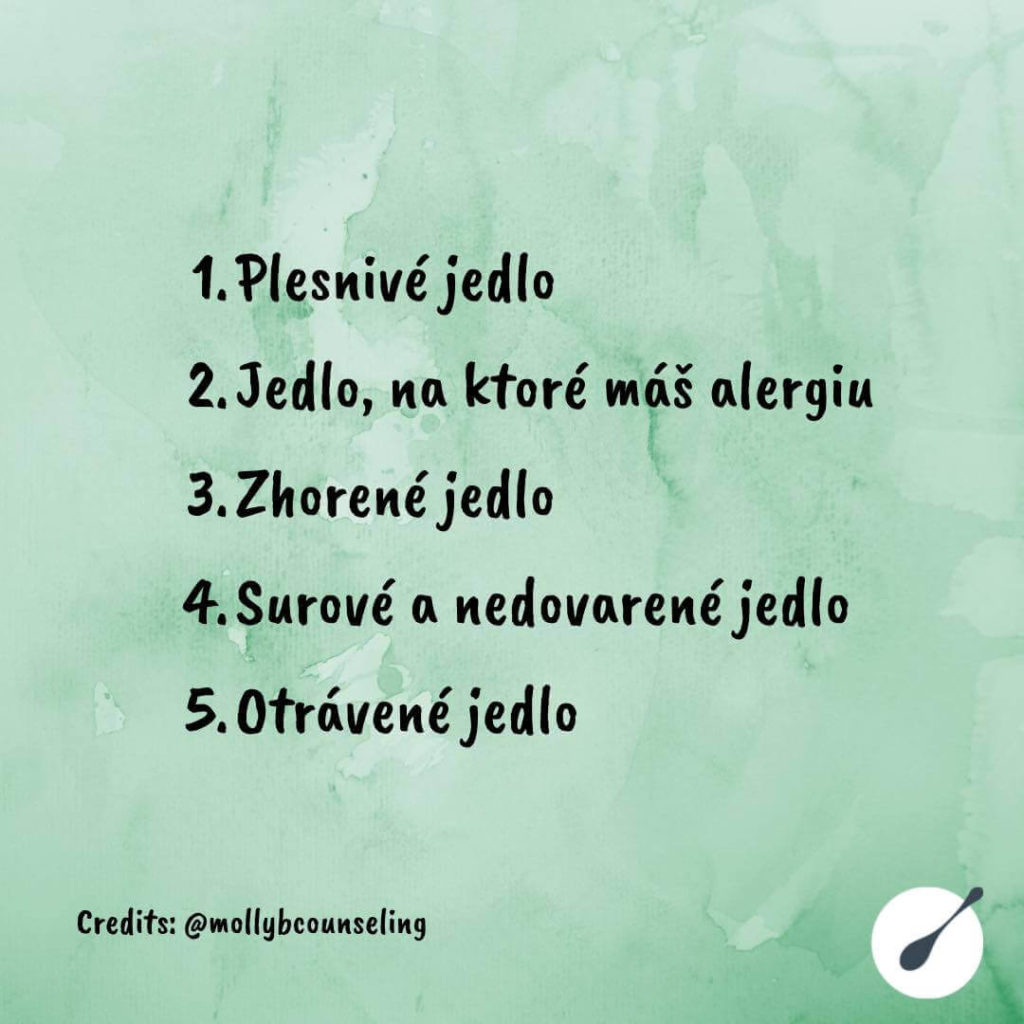 Ortorexia - zoznam zlých potravín - infografika1