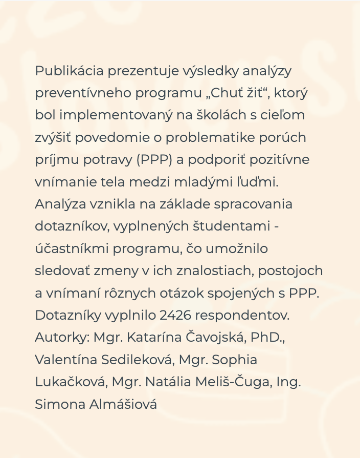 Psychosociálne aspekty vnímania vlastného tela u mládeže na Slovensku